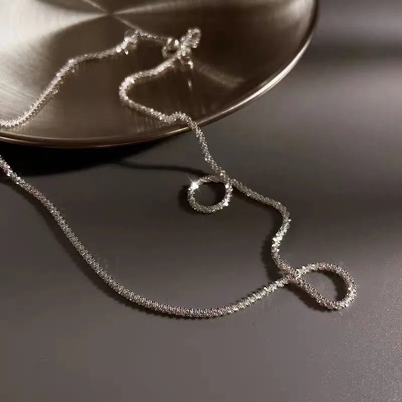 Sparkling Clavicle Chain Choker Necklace
