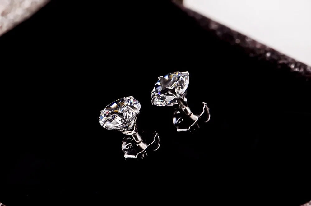 Crystal Zircon Silver Earrings