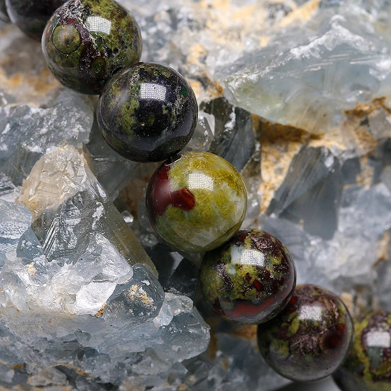 Natural Stones Genuine Bloodstone Bracelet