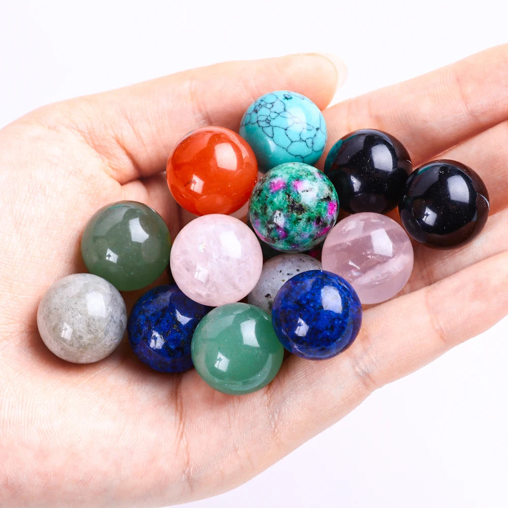 Natural Stone Sphere Crystal Beads