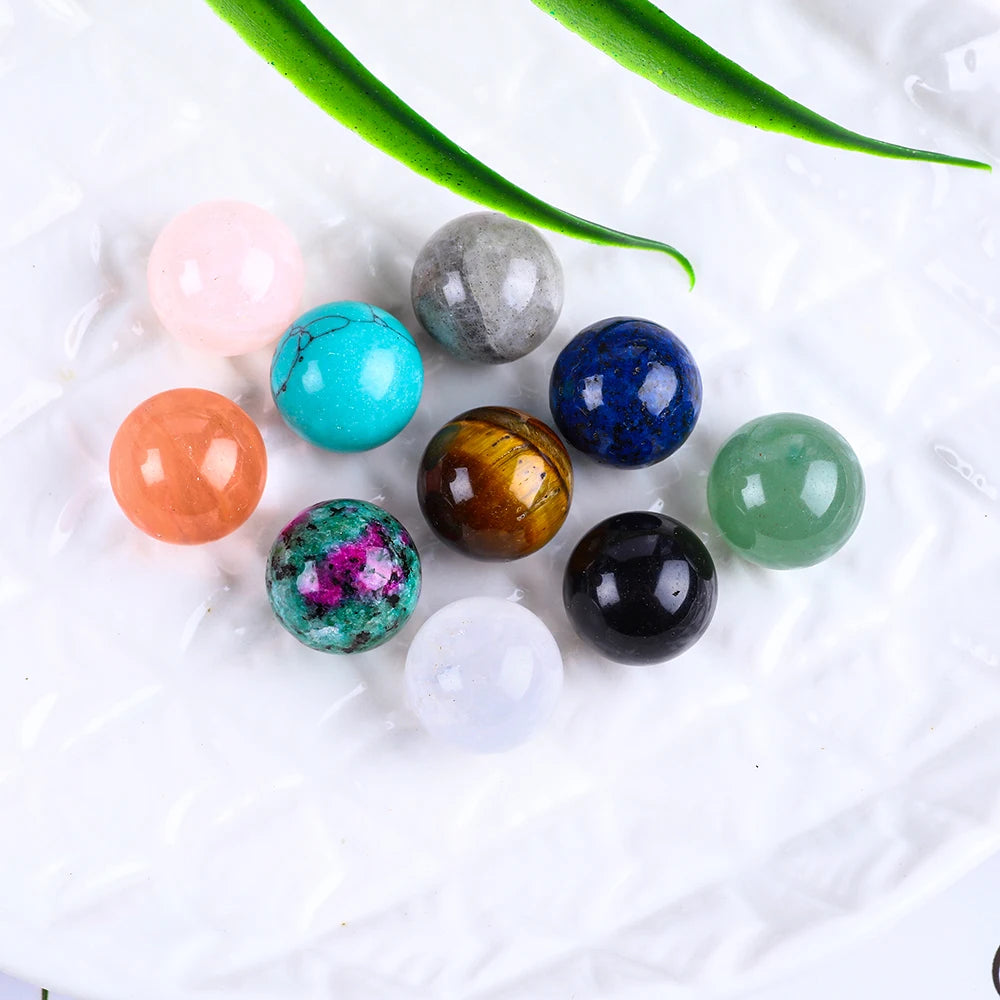 Natural Stone Sphere Crystal Beads