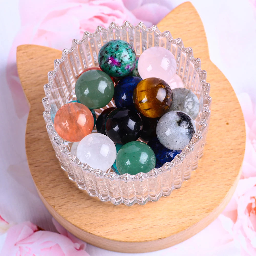 Natural Stone Sphere Crystal Beads