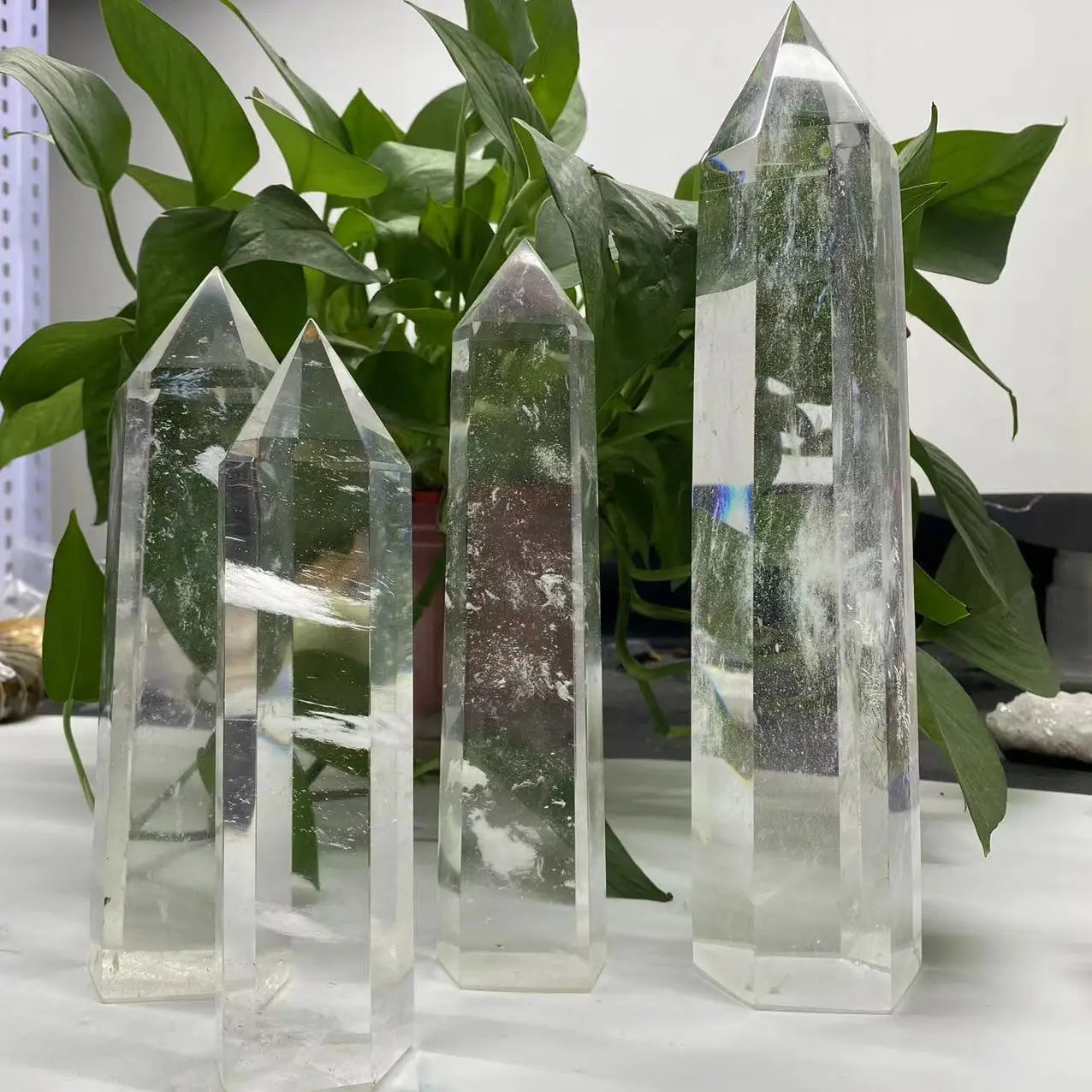 Clear Melting Obelisk Crystal Stone Wand
