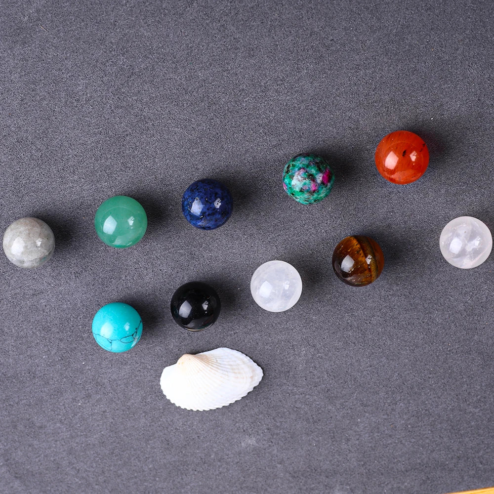Natural Stone Sphere Crystal Beads