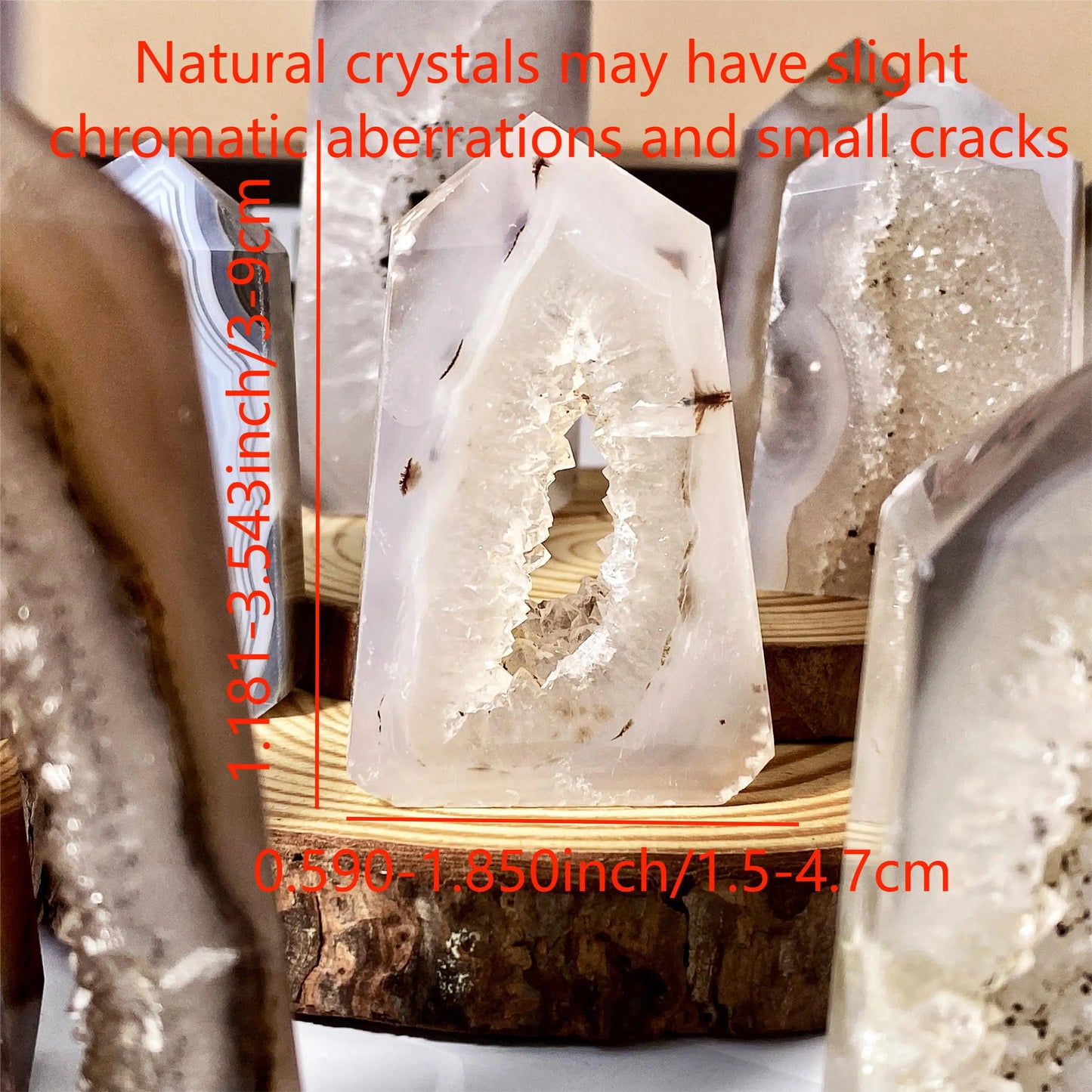 Geode Agate Natural Crystal Point Gemstone