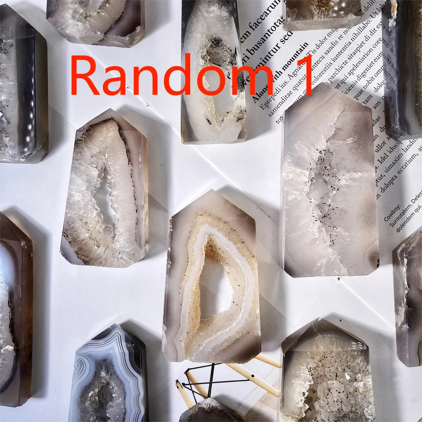 Geode Agate Natural Crystal Point Gemstone