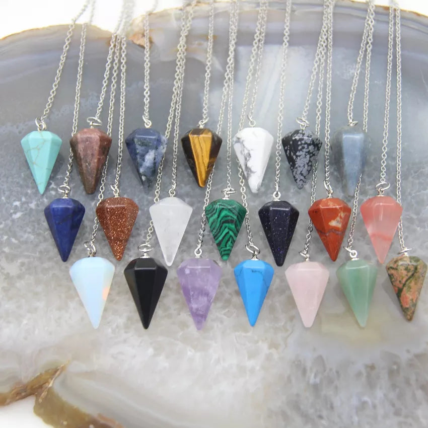 Natural Quartz Reiki Healing Pendulum