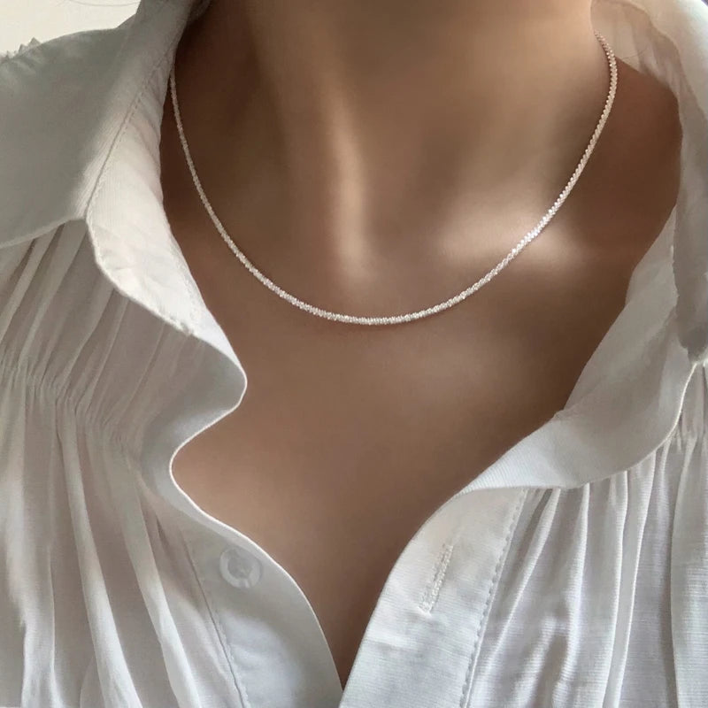 Sparkling Clavicle Chain Choker Necklace