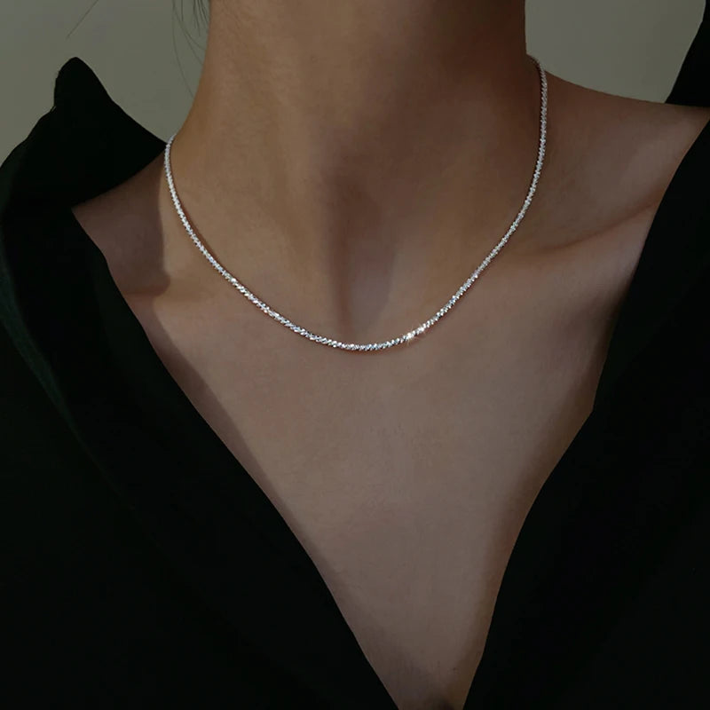 Sparkling Clavicle Chain Choker Necklace