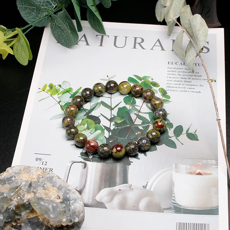 Natural Stones Genuine Bloodstone Bracelet