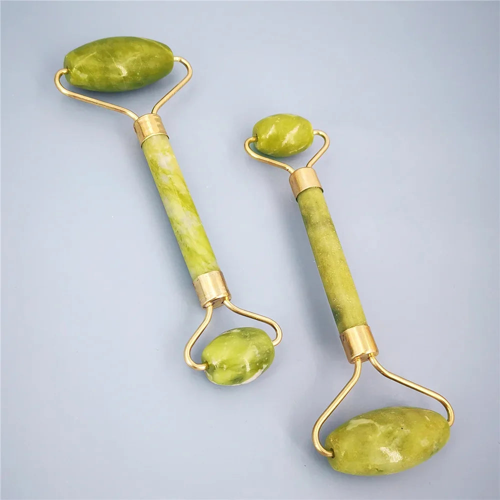 Face Massager Guasha Natural Jade Roller