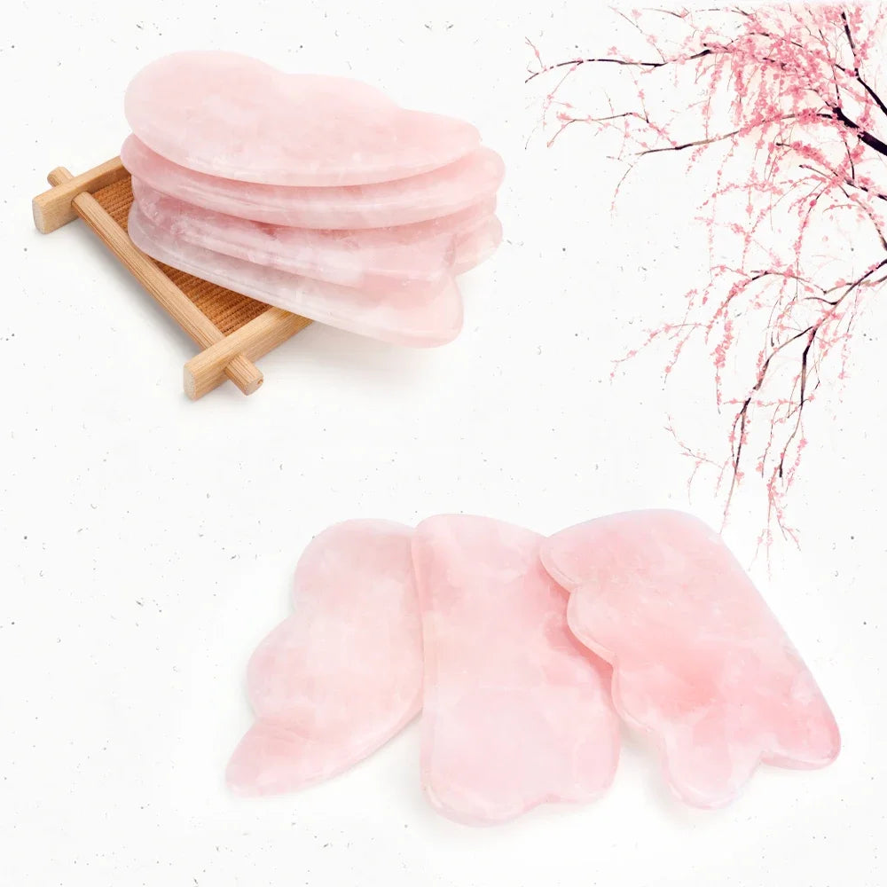 Natural Rose Quartz Jade Gua Sha Board