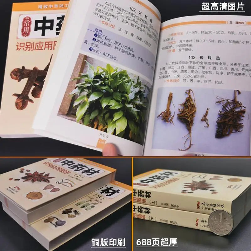 Complete Set of 2 Volumes Commonly Used Chinese Herbal Medicine