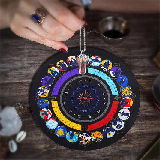 Round Divination Board Pendulum Mat