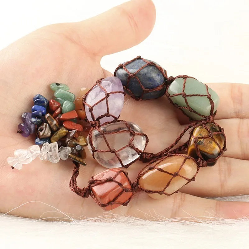 7 Chakra Gemstone Car Pendant Stone