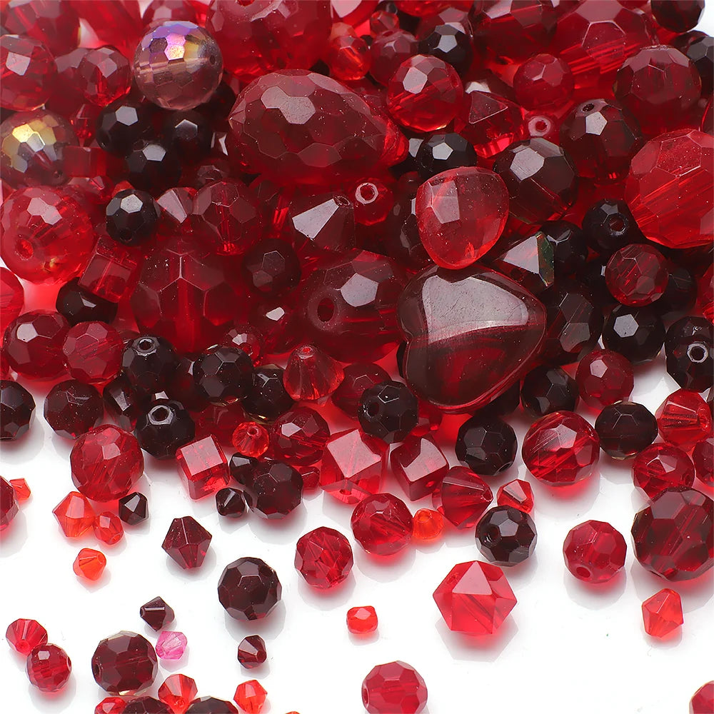 Mixed Size & Shape Faceted Glass Crystal