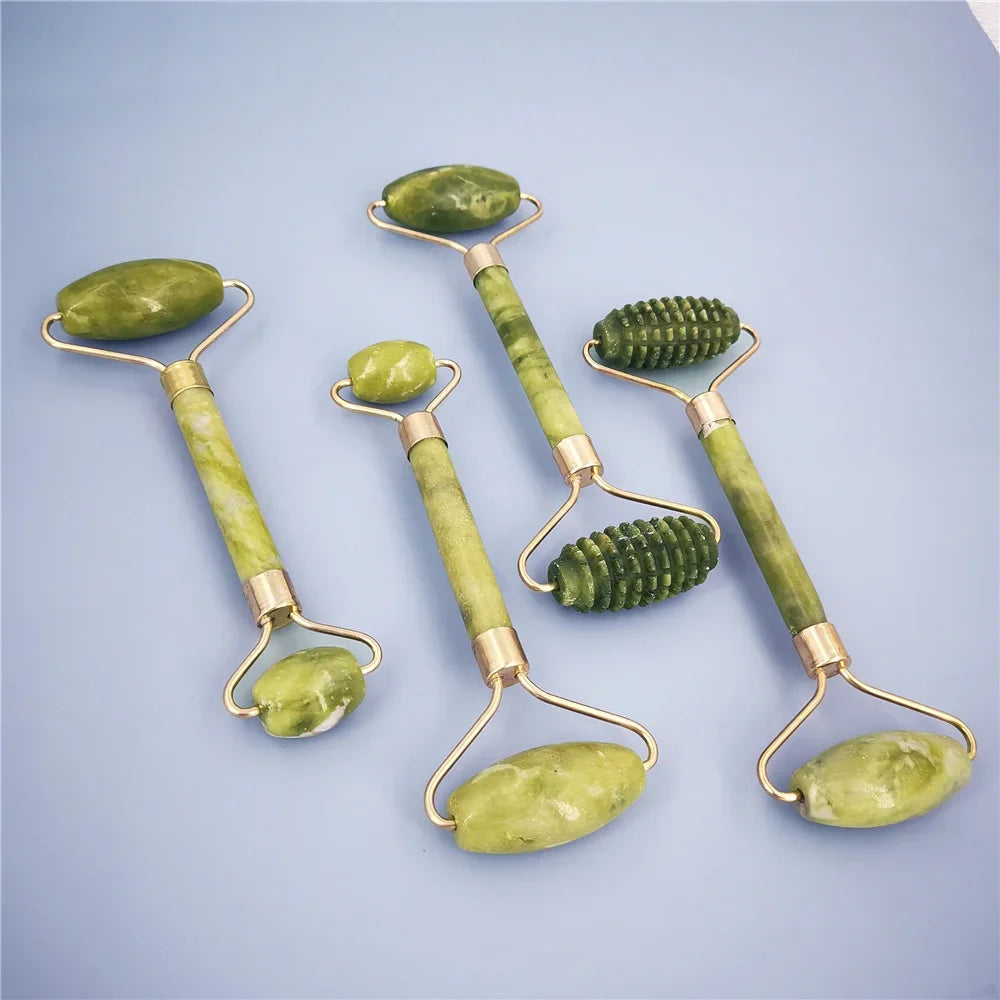 Face Massager Guasha Natural Jade Roller