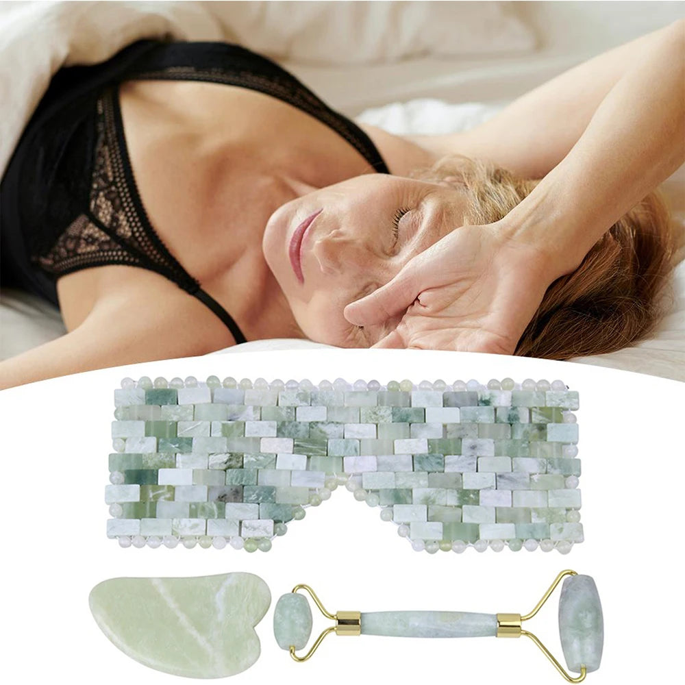 Natural Jade Face Massager Set