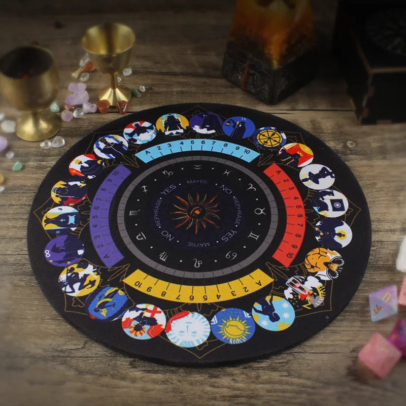 Round Divination Board Pendulum Mat