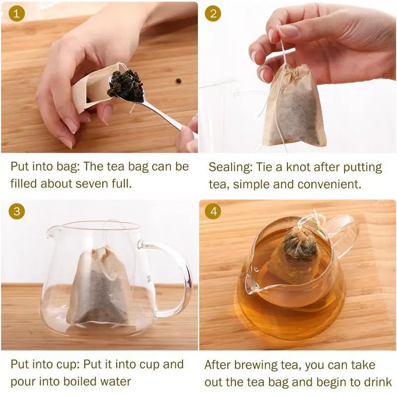 Biodegradable Paper Drawstring Tea Bag